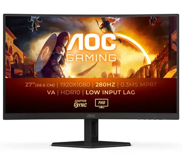 AOC 27G4XE 27", DP, 2xHDMI, 280Hz, 1ms - cover
