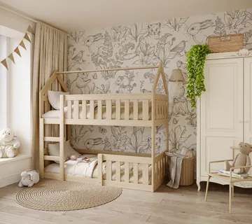 Dječji krevet na kat u obliku kućice 160*80 - cover