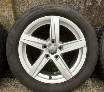 AUDI SET 5X112 16" GUME BRIDGESTONE 205/55R16 / 4 KOMADA - cover
