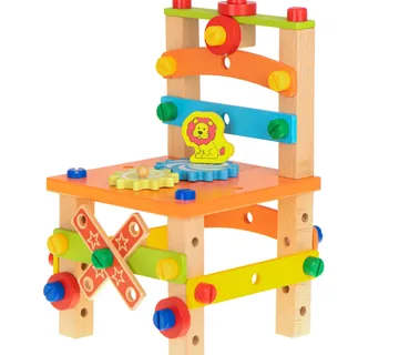 Montessori drveni stolčić za gradnju - cover