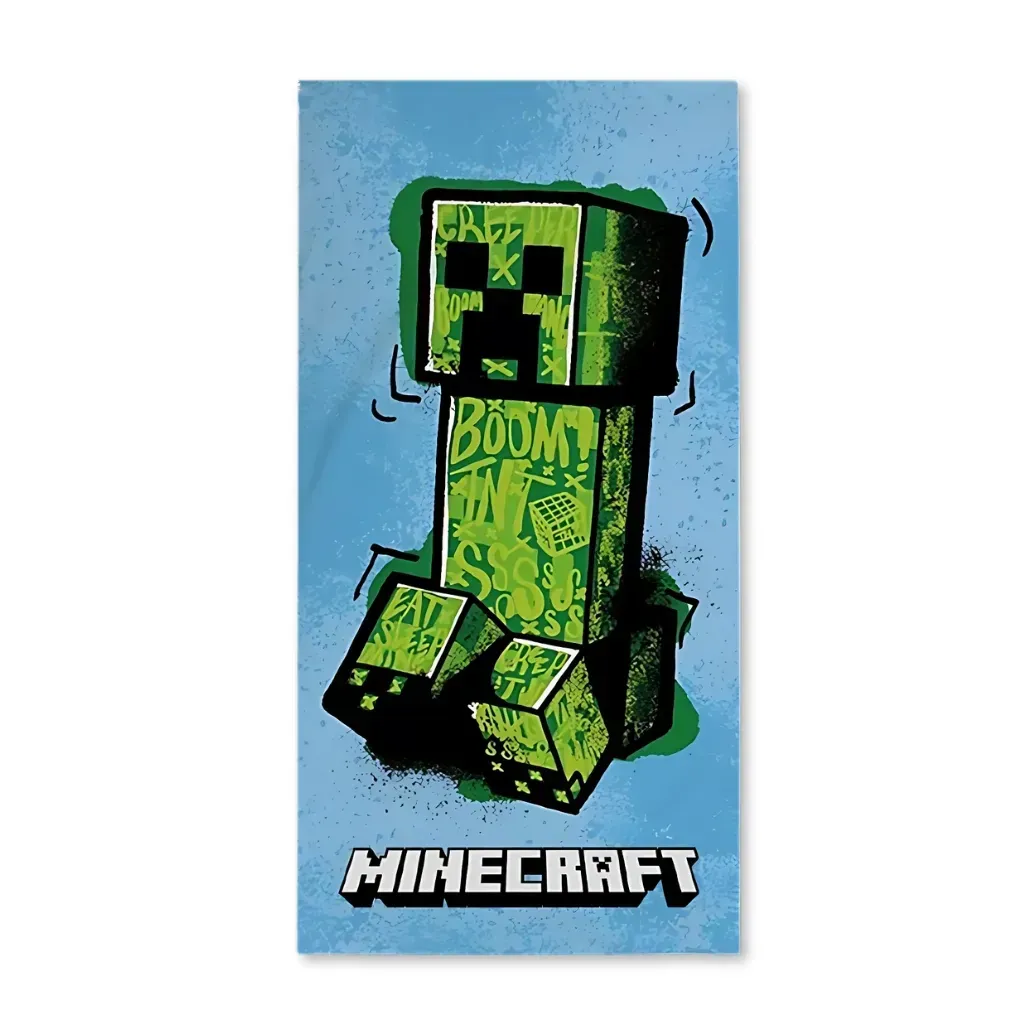 Minecraft ‘Creeper’ ručnik za plažu, 70×140 cm - cover