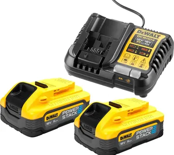 DEWALT Powerstack Battery Starter Kit DCB1104H2, incl. 2x 18V batteries, yellow/black set, 18V 5Ah, DCB1104 fast charger - Strmec, Sveta Nedelja