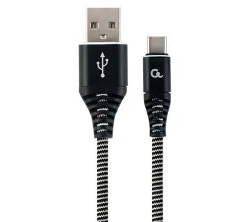 Gembird CC-USB2B-AMCM-2M-BW USB cable USB 2.0 USB A USB C Black, White - Strmec, Sveta Nedelja
