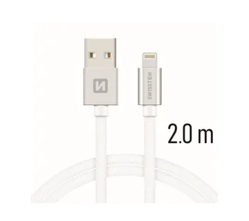 SWISSTEN kabel USB/Lightning, platneni, 3A, 2m, srebrni - Strmec, Sveta Nedelja