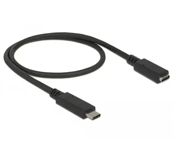 DeLOCK USB 3.2 Gen 1 extension cable, USB-C male > USB-C female (black, 0.5 meter, SuperSpeed) - Strmec, Sveta Nedelja