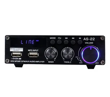 Blitzwolf AS-22 audio amplifier, 45W, Bluetooth 5.0, USB + remote control (black) - Strmec, Sveta Nedelja