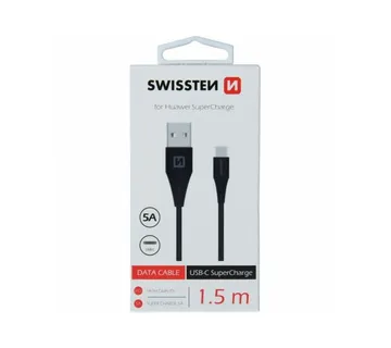 SWISSTEN kabel USB/USB-C, 5A, super fast, 1.5m, crni - Strmec, Sveta Nedelja