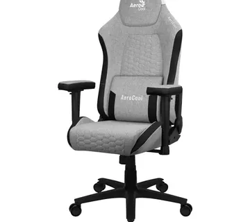 Aerocool CROWNASHGR, Ergonomic Gaming Chair, Adjustable Cushions, AeroWeave Technology, Grey - Strmec, Sveta Nedelja