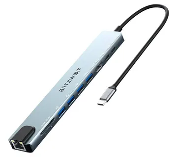 Docking Station Blitzwolf BW-TH5 10in1 USB-C (silver) - Strmec, Sveta Nedelja