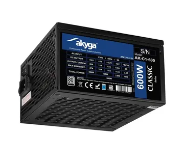 ATX 600W Power Supply Akyga AK-C1-600 P4+4 2x PCI-E 6+2 pin 5x SATA 3x Molex APFC FAN 12cm - Strmec, Sveta Nedelja