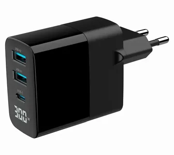 Gembird TA-UC-PDQC30LCD-BK-02 mobile device charger Universal Black AC Fast charging Indoor - Strmec, Sveta Nedelja