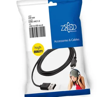 ZED electronic USB A na USB micro kabel, dužina 1.8 metara - USBC-MIC/1,8 - Strmec, Sveta Nedelja
