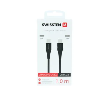 SWISSTEN kabel USB-C/USB-C, 3A, 1m, crni - 03080075 - Strmec, Sveta Nedelja