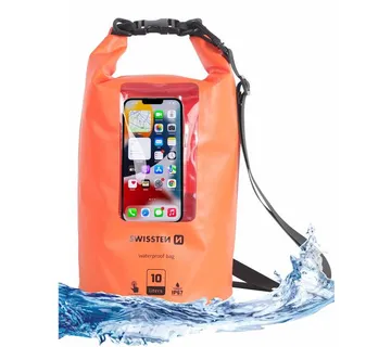 SWISSTEN vodootporna torba za stvari i mobitel, 10 l, narančasti - 03090020 - Strmec, Sveta Nedelja
