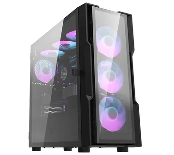 Darkflash DK431 Glass computer case (black) + 4 RGB fans - Strmec, Sveta Nedelja