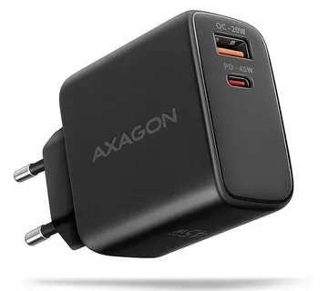 AXAGON ACU-PQ45 QC 3.0, 4.0 / AFC / FCP / PPS / PD, 45W, black ACU-PQ45 - Strmec, Sveta Nedelja