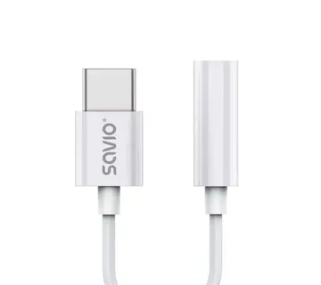 USB Type 3.1 C (M) – Jack 3.5mm (F) Audio adapter White SAVIO AK-51 - Strmec, Sveta Nedelja