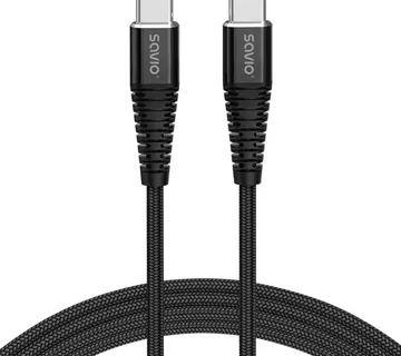 Savio CL-159 USB cable 1 m USB 2.0 USB C - USB C Black - Strmec, Sveta Nedelja