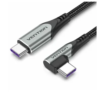 Vention USB 2.0 C Male Right Angle to C Male 5A Cable 2M Gray - Strmec, Sveta Nedelja