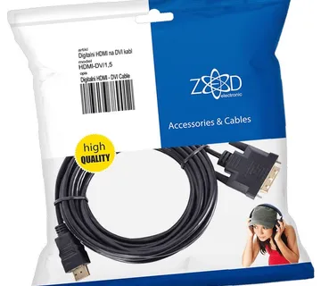 ZED electronic HDMI na DVI kabel, 1.5 met, ver. 1.4 - HDMI-DV/1,5 - Strmec, Sveta Nedelja