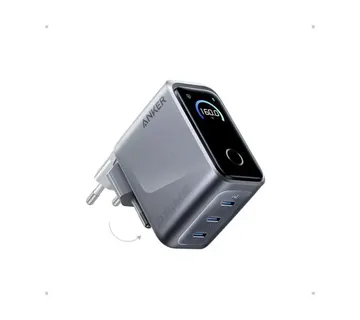 Anker Prime 100 W GaN 3-port charger, smart display, black - Strmec, Sveta Nedelja