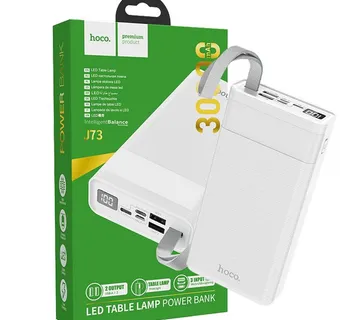 hoco. Punjač prijenosni sa lampom, Hoco j73, 30000mAh, 2A / 2A - J73 Powerful, White - Strmec, Sveta Nedelja