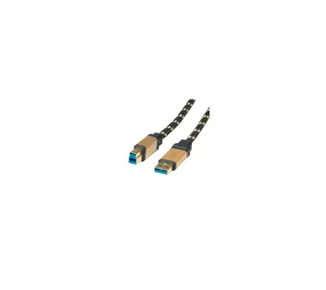 Roline GOLD USB3.0 kabel TIP A/B M/M, 3.0m, crno/zlatni - Strmec, Sveta Nedelja