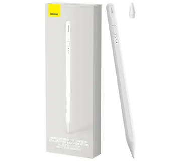 Smooth Writing Stylus with LED Indicators (Active) White - Strmec, Sveta Nedelja