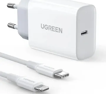 UGREEN punjač , 20W, PD Fast Charger + USB-C na Lightning, bijeli, 1m - Strmec, Sveta Nedelja