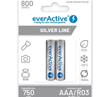 Rechargeable batteries everActive Ni-MH R03 AAA 800 mAh Silver Line - 2 pieces - Strmec, Sveta Nedelja