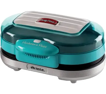 Ariete Hamburger Grill Party Time (light blue/silver, 1,200 watts, 50's style) - Strmec, Sveta Nedelja