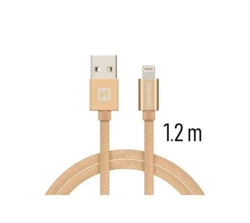SWISSTEN kabel USB/Lightning, platneni, 3A, 1.2m, zlatni - 03080063 - Strmec, Sveta Nedelja