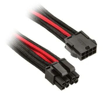 SilverStone EPS 8-Pin zu EPS/ATX 4+4-Pin Kabel, 300mm - black/rot SST-PP07-EPS8BR - Strmec, Sveta Nedelja