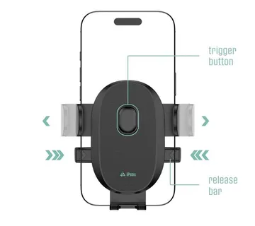 iPEAX držač za mobitel, za ventilaciju, CLIP-2, crni - 03090095 - Strmec, Sveta Nedelja