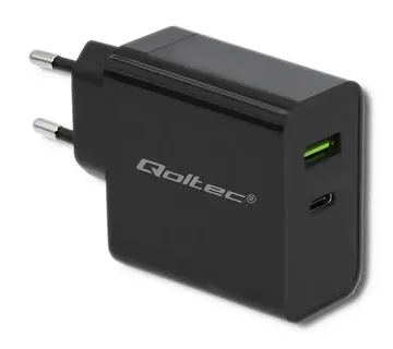 Qoltec 51717 Charger | 45W | 5-20V | 2.25-3A | USB type C PD | USB | Black - Strmec, Sveta Nedelja