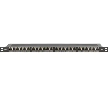 Digitus CAT 6A, Class E High Density Patch Panel, 24 Port (black, 0.5 U, shielded, 19" Rack Mount) - Strmec, Sveta Nedelja