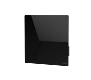 AENO Premium Eco Smart Quadro Wall Heater, 500W, 50x50 cm., Tempered glass, Infrared+convection heating type, LED display Plug type: Europe (E/F type), BLACK, , Made in Poland - Strmec, Sveta Nedelja