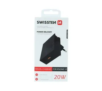 SWISSTEN punjač za AC220, 1xUSB-C, 3A, 20W, crni - Strmec, Sveta Nedelja