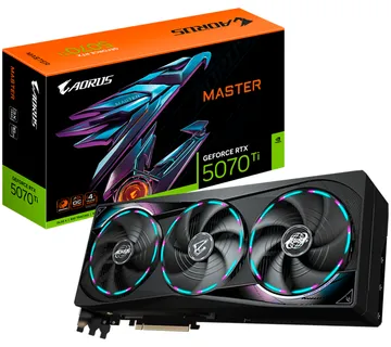 GIGABYTE NVIDIA GeForce RTX 5070 Ti AORUS MASTER 16G, 16GB GDDR7/256bit, PCI-E 5.0 - Strmec, Sveta Nedelja