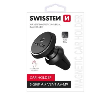 SWISSTEN držač za mobitel, metalni, magnet, za vent S-GRIP AIR VENT AV-M9 crni - 03030026 - Strmec, Sveta Nedelja