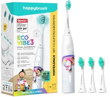 Happybrush ECO VIBE KIDS Agnes + 3 Refills, Electric Toothbrush (white) - Strmec, Sveta Nedelja