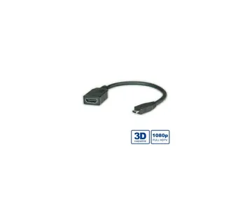 Roline HDMI kabel sa mrežom, TIP A (F) - TIP D (M) (micro), 0.15m - Strmec, Sveta Nedelja