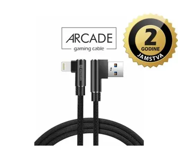 SWISSTEN kabel Arcade USB/Lightning, 3A, 1.2m, L-konektor, crni - Strmec, Sveta Nedelja