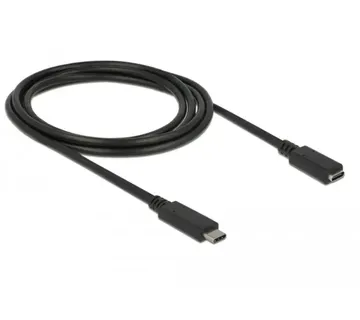 DeLOCK USB 3.2 Gen 1 extension cable, USB-C male > USB-C female (black, 2 meters, SuperSpeed) - Strmec, Sveta Nedelja