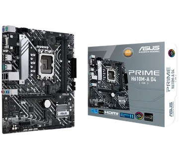 ASUS PRIME H610M-A D4-CSM LGA1700 mATX osnovna plošča - Intel H610, 2xDDR4, 2xM.2, 4xSATA, 1Gb LAN, - Strmec, Sveta Nedelja