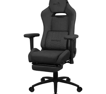 Aerocool ROYALASHBK Premium Ergonomic Gaming Chair Legrests Aeroweave Technology Black - Strmec, Sveta Nedelja