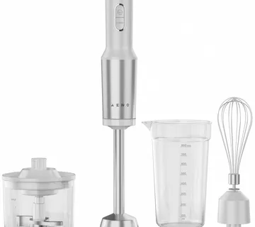 Hand Blender, 1200W in CB, White, Tiger Teeth Cutter, Whisk, Food Processor, Cup - Strmec, Sveta Nedelja