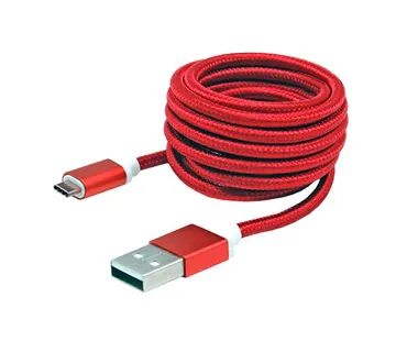 BIT FORCE presvučeni kabel USB A-USB C M/M 1,5m crveni - Strmec, Sveta Nedelja