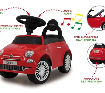 Jamara guralica, Fiat 500, truba, spremište ispod sjedala, crvena - 21040089 - Strmec, Sveta Nedelja