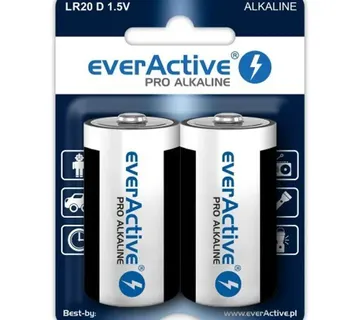 Alkaline batteries everActive Pro Alkaline LR20 D - blister card 2 pieces - Strmec, Sveta Nedelja